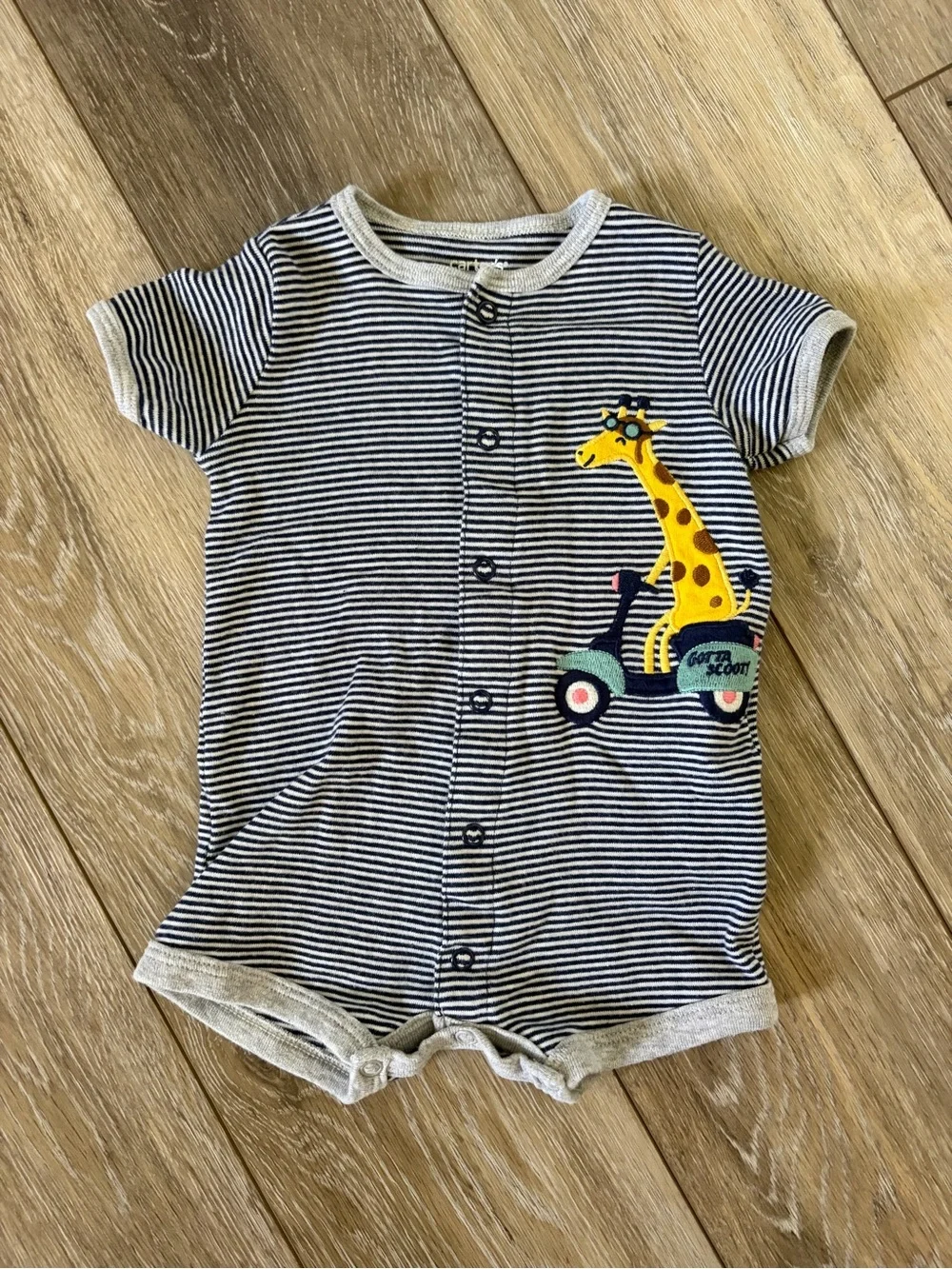 Carter’s Bundle Striped Short-Sleeve Baby Rompers